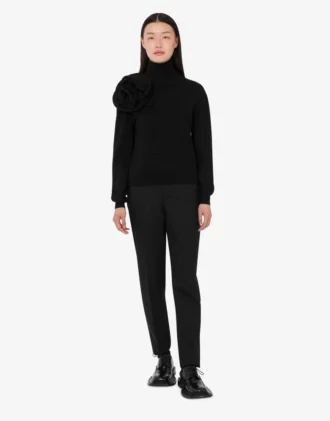 Maglione a collo alto in lana merino