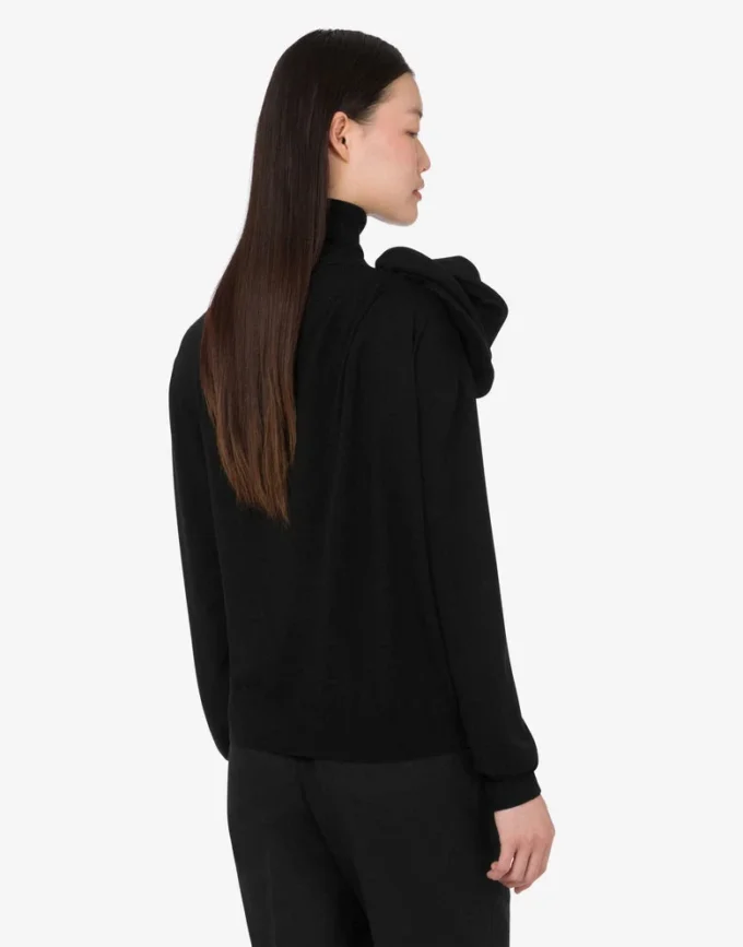 Maglione a collo alto in lana merino