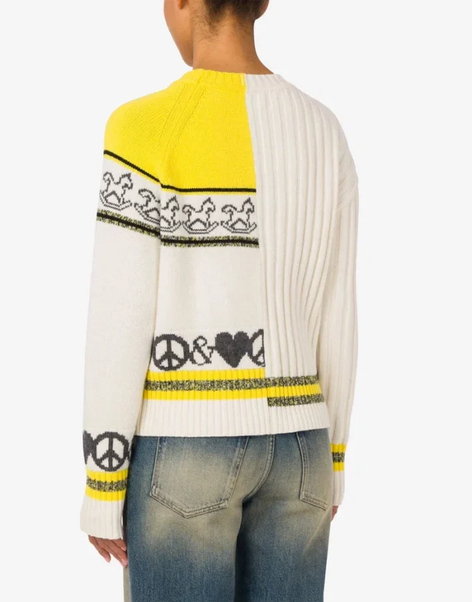 Maglione in misto lana intarsio
