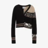 Cardigan in misto lana intarsio