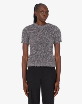 Maglione in tessuto effetto metallizzato