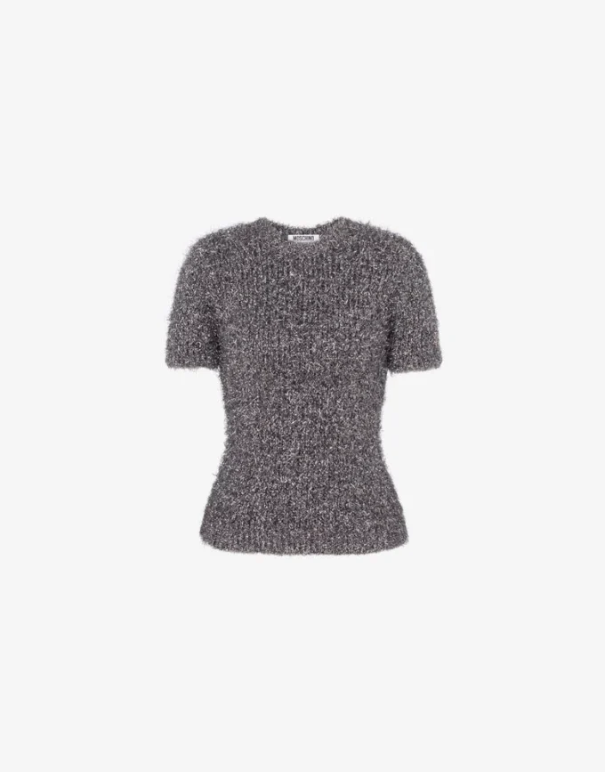 Maglione in tessuto effetto metallizzato