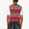 Maglione senza maniche in misto lana Smiley®