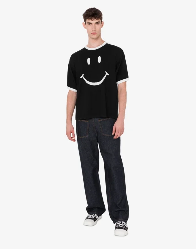 Maglione Smiley® in lana merino extrafine