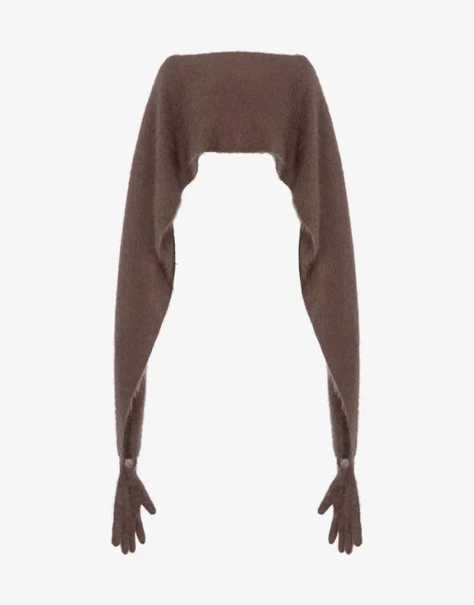 Mantello in mohair spazzolato