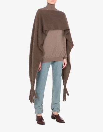 Mantello in mohair spazzolato