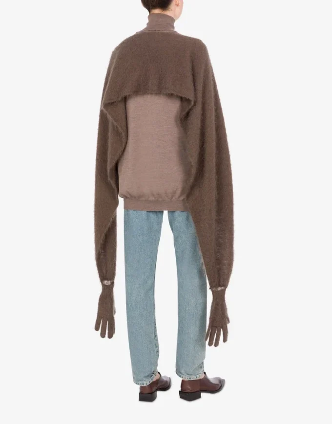 Mantello in mohair spazzolato
