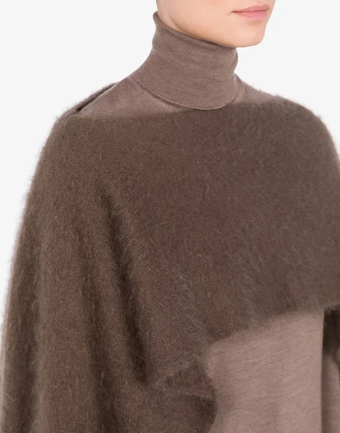 Mantello in mohair spazzolato