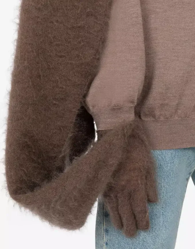 Mantello in mohair spazzolato