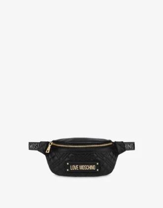 Marsupio trapuntato con logo lettering