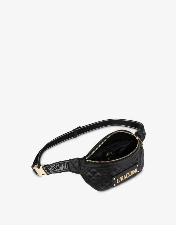 Marsupio trapuntato con logo lettering Marsupio trapuntato con logo lettering