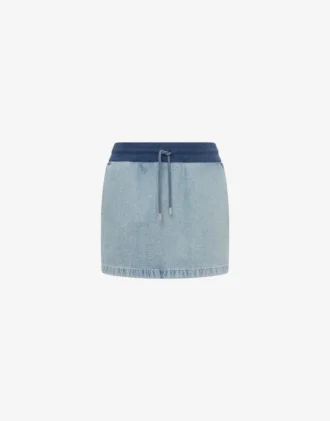 Minigonna in denim di cotone