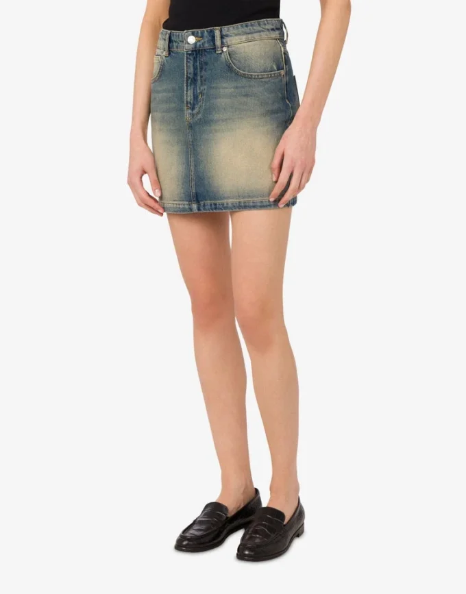 Minigonna in denim di cotone Minigonna in denim di cotone