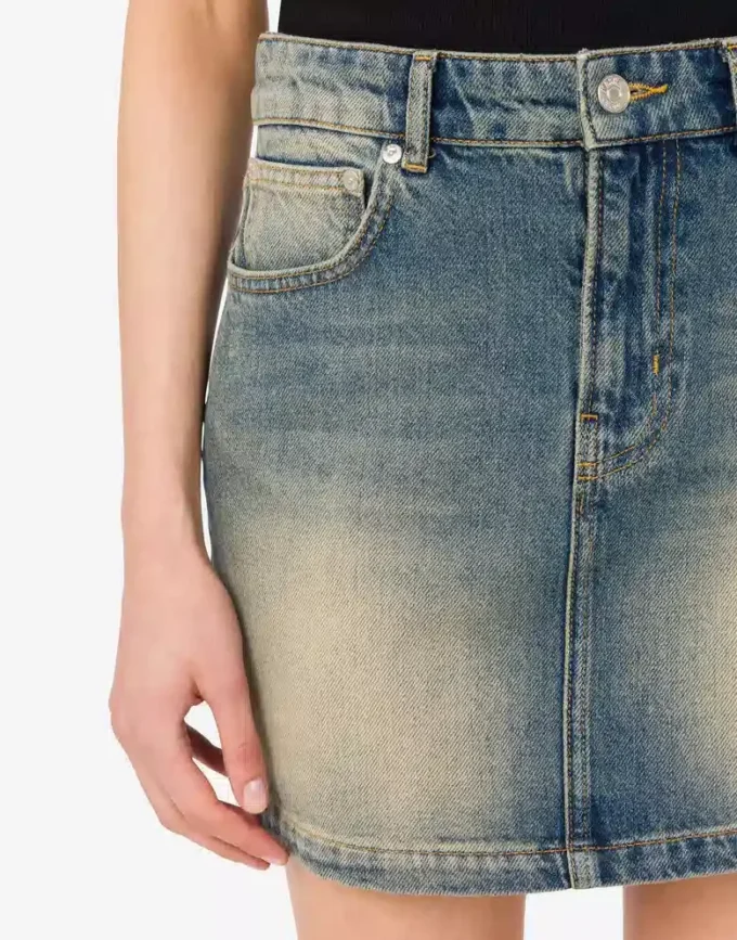 Minigonna in denim di cotone Minigonna in denim di cotone