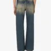 Pantaloni a zampa in denim di cotone