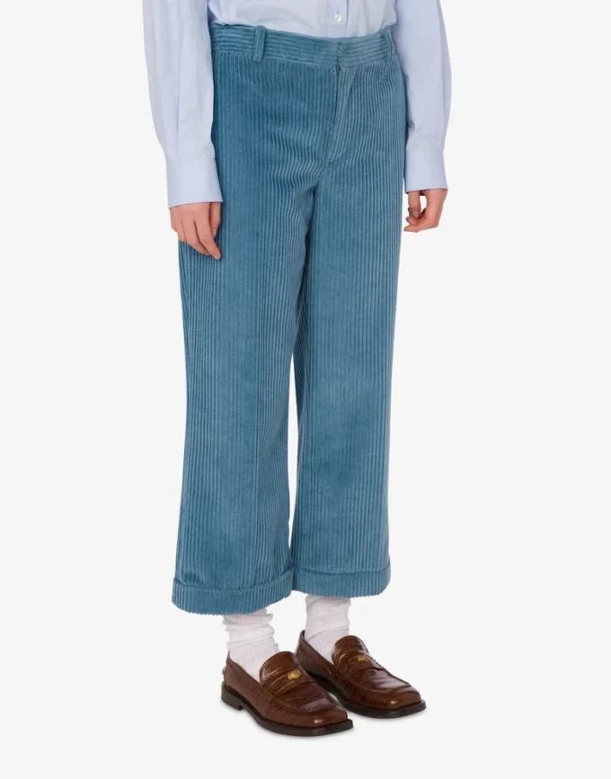 Pantaloni cropped in velluto a coste Pantaloni cropped in velluto a coste
