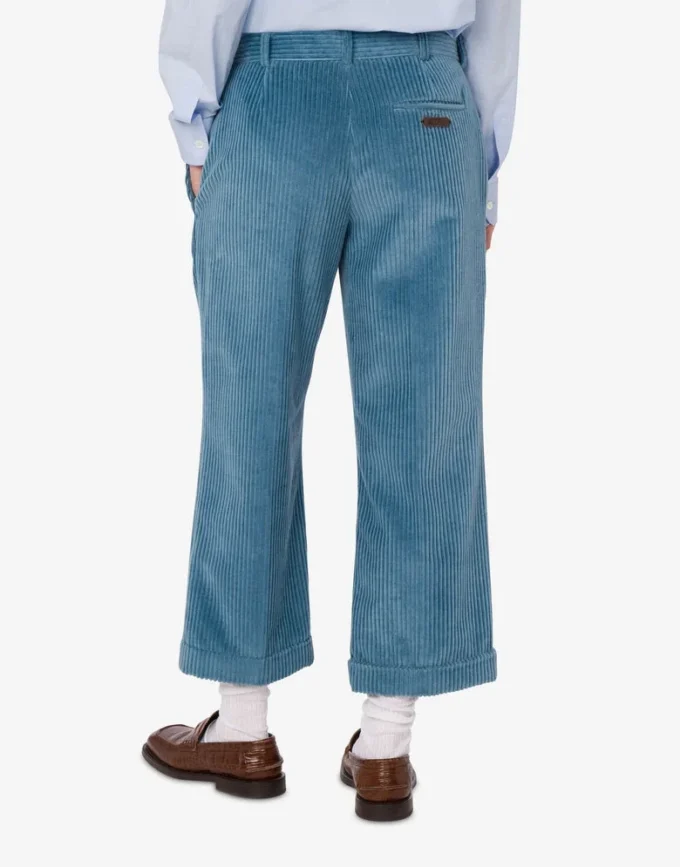 Pantaloni cropped in velluto a coste Pantaloni cropped in velluto a coste