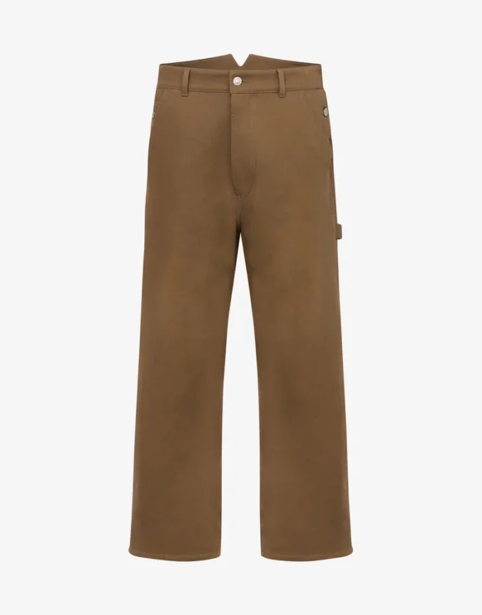 Pantaloni doppi in tricotine di cotone Pantaloni doppi in tricotine di cotone