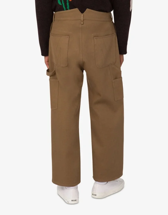 Pantaloni doppi in tricotine di cotone Pantaloni doppi in tricotine di cotone