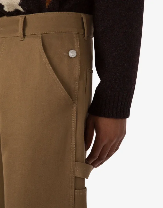 Pantaloni doppi in tricotine di cotone Pantaloni doppi in tricotine di cotone