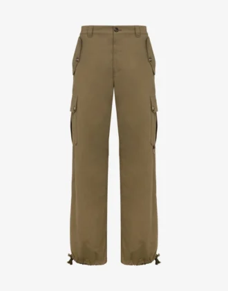 Pantaloni in cotone a diagonale