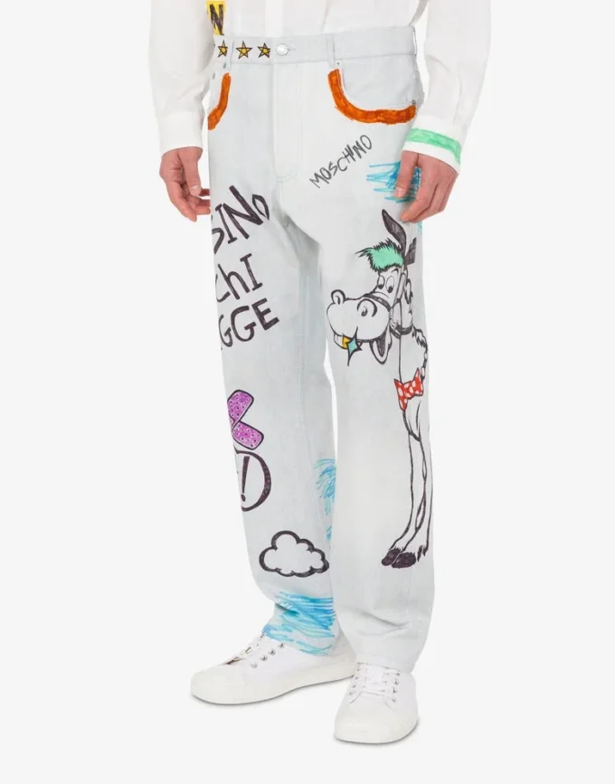 Pantaloni in cotone stampato Pantaloni in cotone stampato