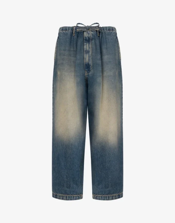 Pantaloni in denim di cotone Pantaloni in denim di cotone