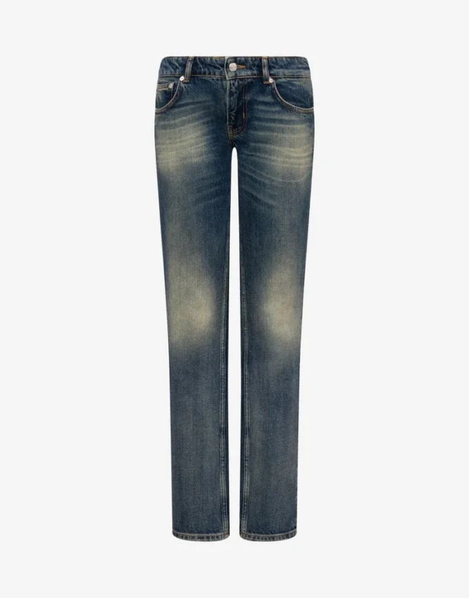 Pantaloni in denim di cotone Pantaloni in denim di cotone