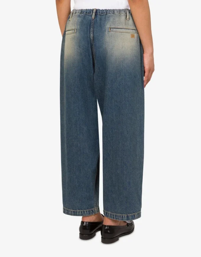 Pantaloni in denim di cotone Pantaloni in denim di cotone