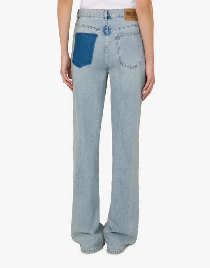 Pantaloni in denim di cotone Pantaloni in denim di cotone