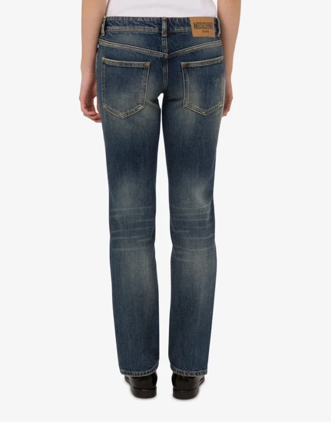 Pantaloni in denim di cotone Pantaloni in denim di cotone