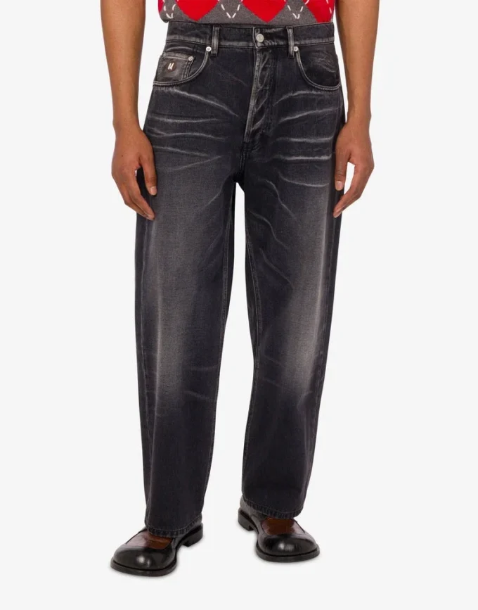 Pantaloni in denim di cotone Pantaloni in denim di cotone