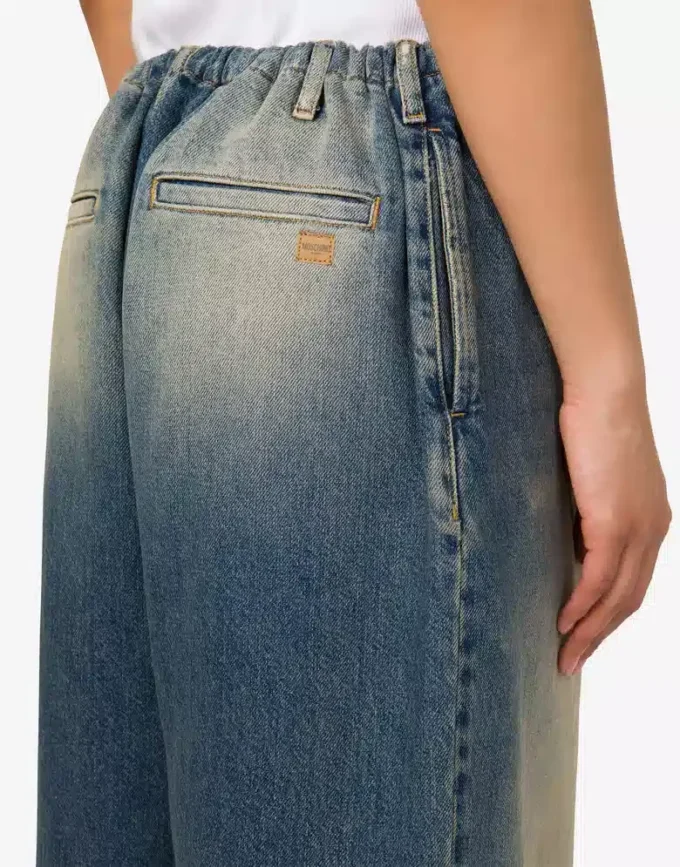 Pantaloni in denim di cotone Pantaloni in denim di cotone