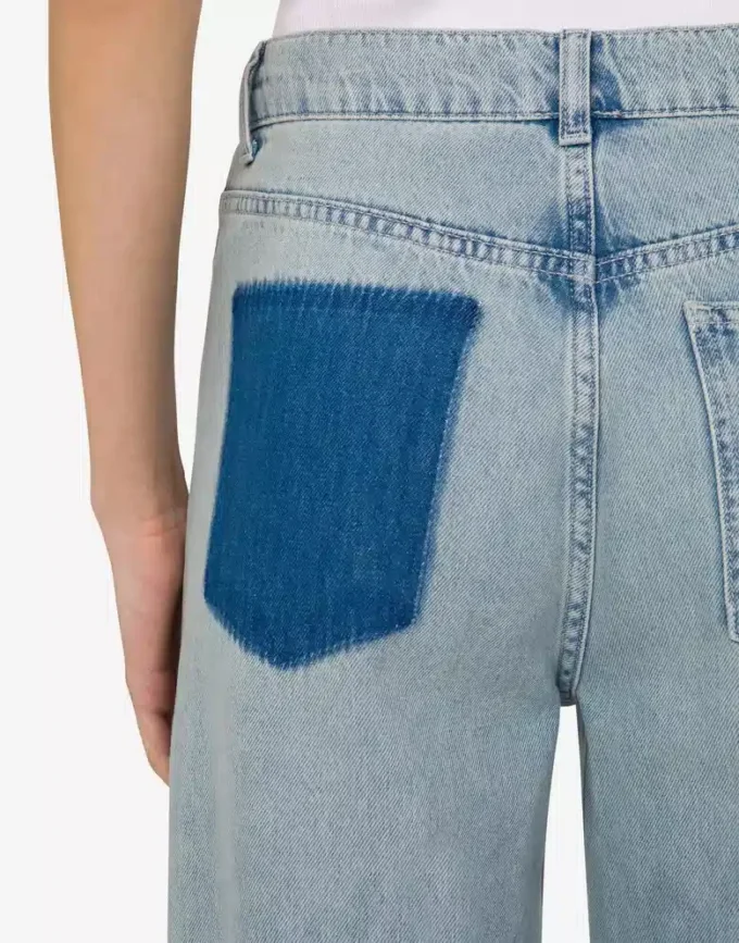 Pantaloni in denim di cotone Pantaloni in denim di cotone