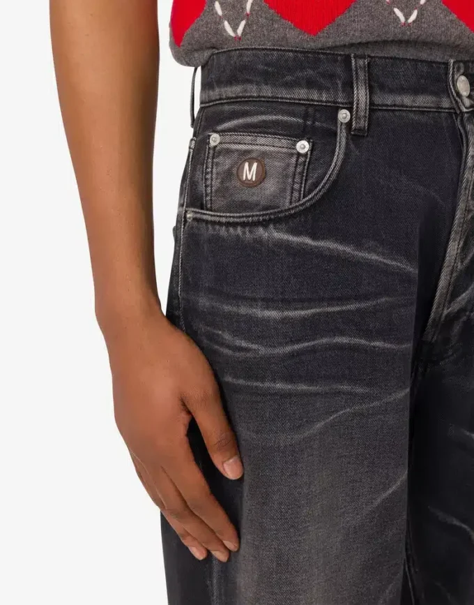 Pantaloni in denim di cotone Pantaloni in denim di cotone