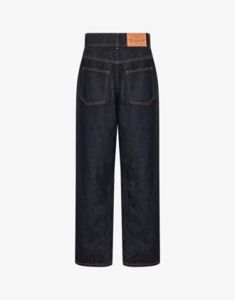 Pantaloni in denim di cotone blu