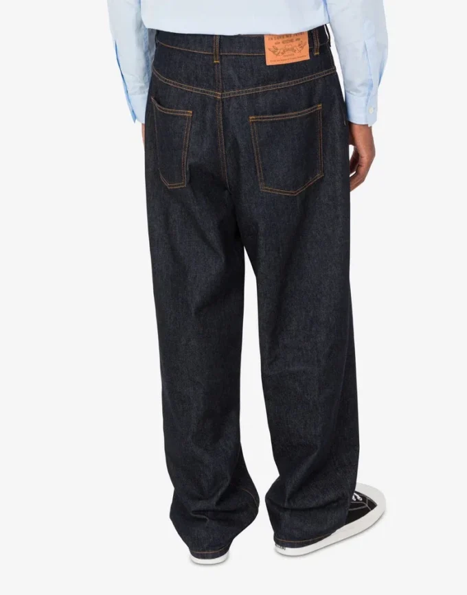 Pantaloni in denim di cotone blu Pantaloni in denim di cotone blu