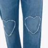 Pantaloni in denim di cotone blu Pantaloni in denim di cotone blu
