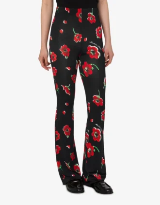 Pantaloni in jersey elasticizzato stampato