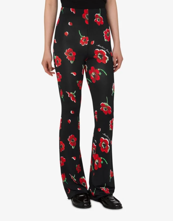 Pantaloni in jersey elasticizzato stampato Pantaloni in jersey elasticizzato stampato