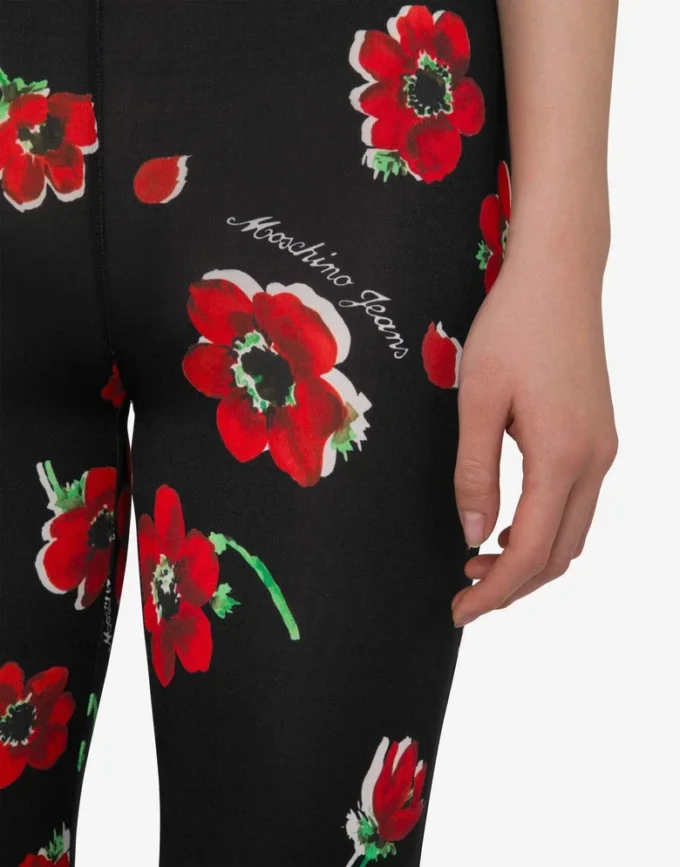 Pantaloni in jersey elasticizzato stampato Pantaloni in jersey elasticizzato stampato