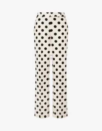 Pantaloni in lana con stampa a pois