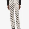 Pantaloni in lana con stampa a pois