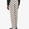 Pantaloni in lana con stampa a pois