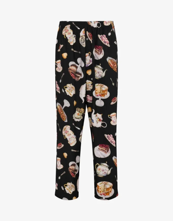 Pantaloni in raso stampato Pantaloni in raso stampato