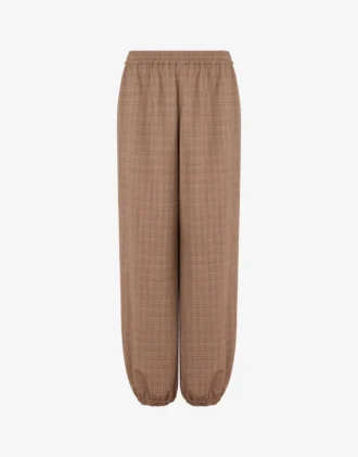 Pantaloni in tessuto misto lana elasticizzato