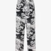 Pantaloni leggeri in popeline di cotone con stampa oca Pantaloni leggeri in popeline di cotone con stampa oca