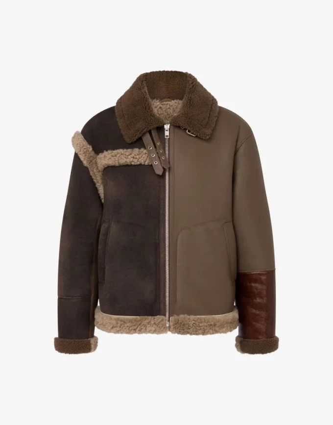 Pelle di montone mista shearling