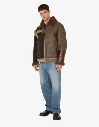 Pelle di montone mista shearling