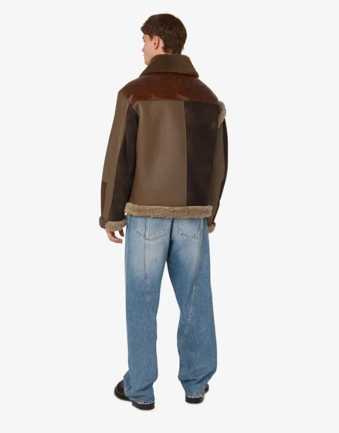 Pelle di montone mista shearling